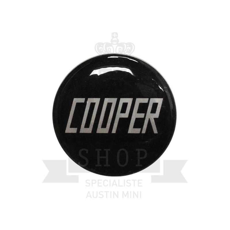 Autocollant rond Cooper Noir (42mm) - Austin Mini-Austin Mini