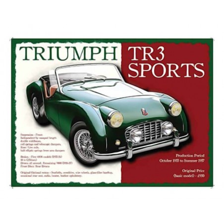 Plaque murale Triumph TR3 Sports