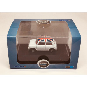 1:76 Mini Cooper blanche et Union Jack- Oxford