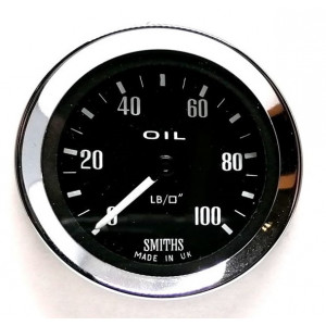 Jauge pression d'huile Mécanique Smith 0-100 lb - 2 Couleurs au