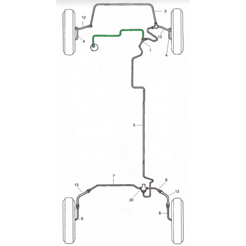 Tuyau de maître cylindre simple circuit - Austin Mini -