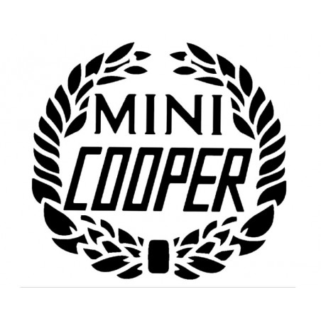 Autocollant laurier Mini Cooper: Noir - Austin Mini-Austin Mini