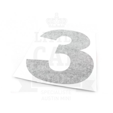 Autocollant course numéro 3 - Austin Mini-Austin Mini