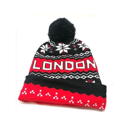 Bonnet ''London'' avec pompom