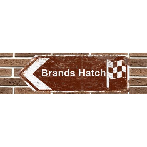 Panneau de signalisation en métal de Brands Hatch Race Circuit