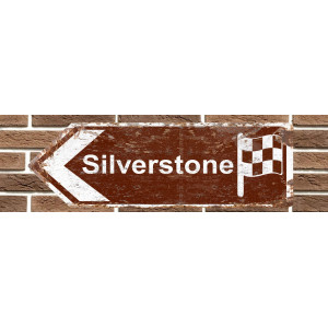 Panneau de signalisation en métal Silverstone Race Circuit