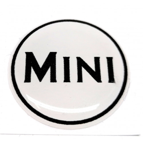 Autocollant Mini blanc (27 mm) - Austin Mini