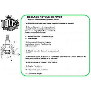 Rotule de pivot (Kit réparation) vendue x2