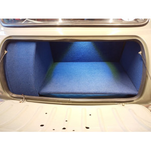 Intérieur de coffre rigide avec bandeau simili - bleu