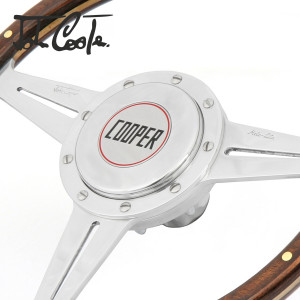 Volant bois Moto-Lita® Monza - Signature John Cooper® - 13'' Plat