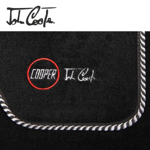 4 tapis de sol Signature John Cooper - Noir liseré gris argent