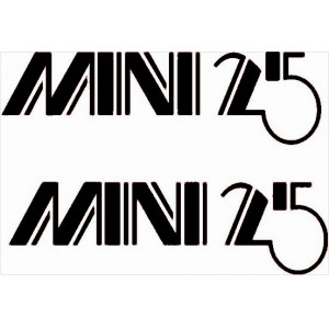 Kit autocollant : 25e anniversaire - Austin Mini NOIR