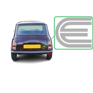 Autocollant '' E '' - Austin Mini voiture ancienne anglaise