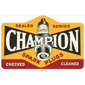 Autocollant '' Champion Spark Plug'' 
