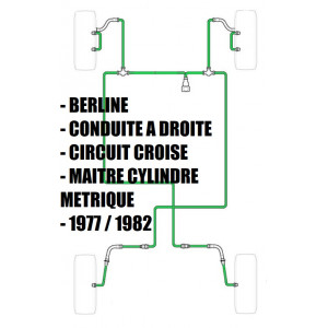 Kit de tuyaux de frein (double circuit) - Austin Mini -