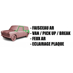 Faisceau électrique pvc 1967 -1969 - Ar - Mini break, van, pick up