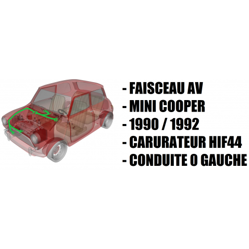 Faisceau électrique principal MINI de 1990 à 1992 1275 HIF44 / Europe