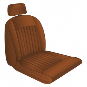 Kit housse siège avant inclinable avec appui tête vinyl new tan - lot de 2 Triumph
