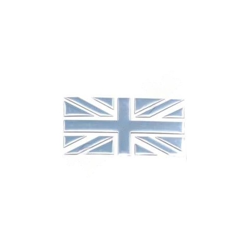Badge drapeau anglais chromé relief à coller