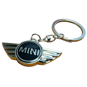 TLCS : Porte clés cuir avec badge Mini Cooper - Jaune, pièces Austin Mini  1959 à 2000