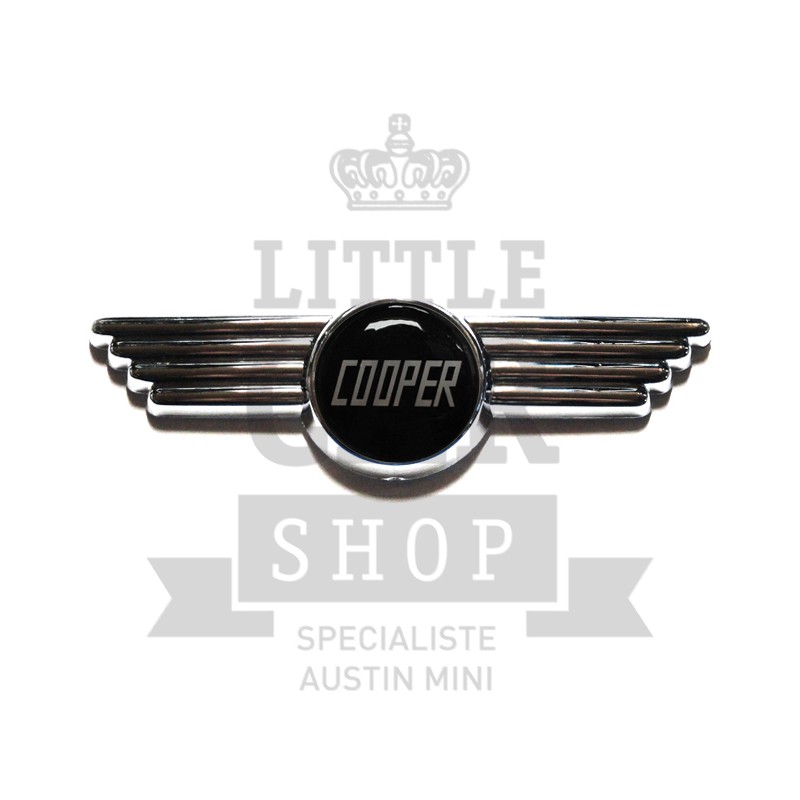 Badge de capot et de malle Cooper noir-Austin Mini