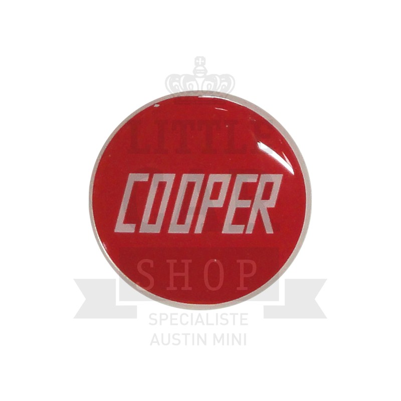 Badge de capot et de malle Cooper rouge-Austin Mini