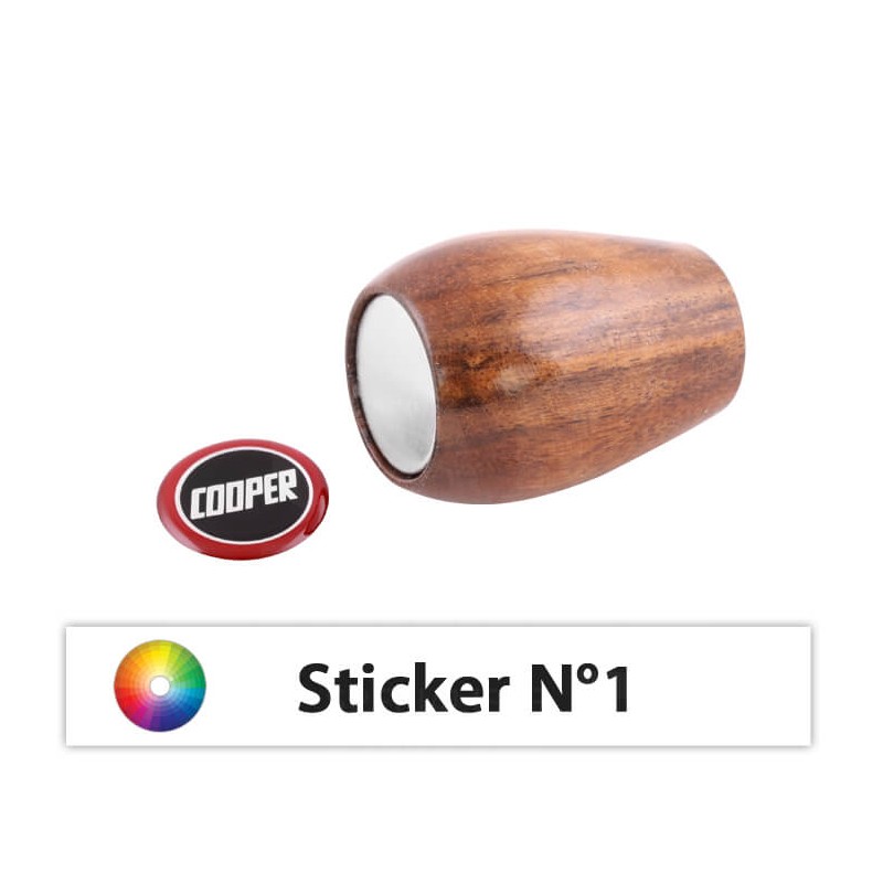 Pommeau bois avec sticker - 15 Stickers au choix-Austin