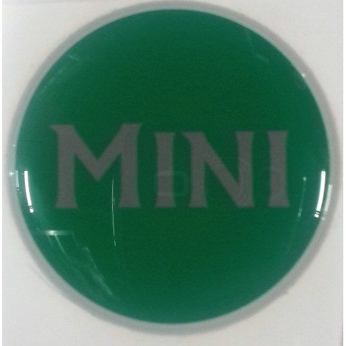 Autocollant rond mini gris vert (42mm)-Austin Mini