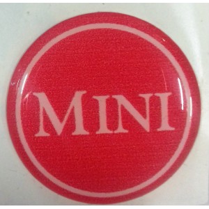 Autocollant Mini blanc et rouge (27 mm)-Austin Mini