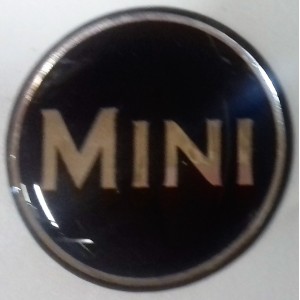Autocollant Mini noir et gris(27 mm)-Austin Mini
