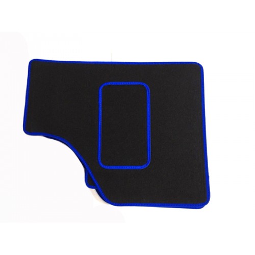 4 tapis de sol (noir) liseré bleu - Austin Mini-Austin Mini