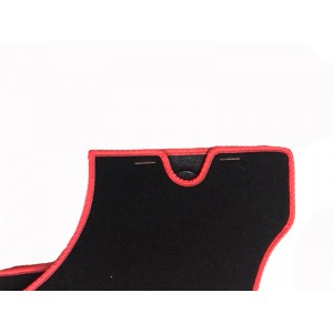 4 tapis de sol (noir) liseré rouge et noir - Austin Mini-Austin
