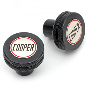 Boutons de siège Cooper Noir (x2)-Austin Mini