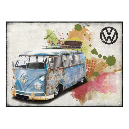 Plaque murale VW Aged Grunge