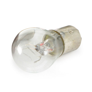 Ampoule baillonnette double filament feu et stop blanc 12v