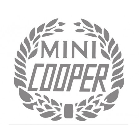 Autocollant laurier Mini Cooper: gris - Austin Mini-Austin Mini