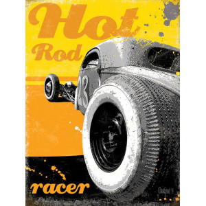 Plaque murale Hot Rod Race-mg-mgb