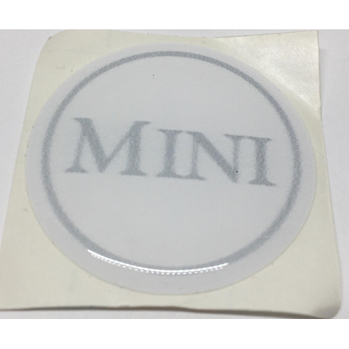Autocollant rond mini gris (42mm)-Austin Mini