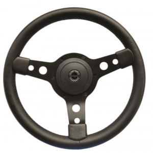 Volant Springalex Cuir 13'' noir (moyeu en option)-Austin Mini